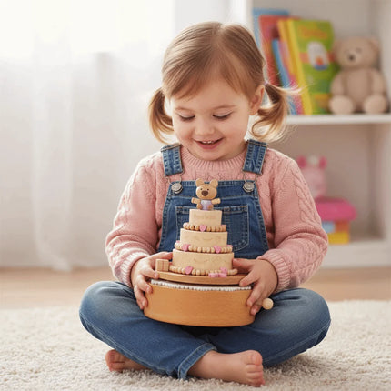 Wooden Material Wooden Carousel Music Box Ballet Dancing Girl Rotating Carousel Rotatable Music Box Vintage Style Retro Design
