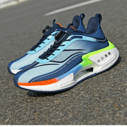 Family carbon plate running shoes for Boys Big Boys Student rotating button Technology TPU+ Popcorn high pop sneakers for girls