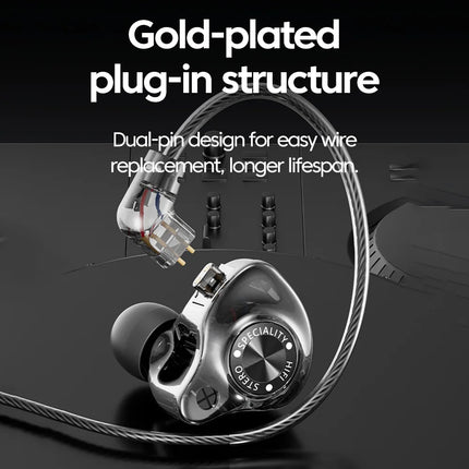 Original 15D Super Bass In Ear Headphone With Mic 3.5mm AUX/Type-C Digital Chip Headset For iPhone 17 Huawei Xiaomi Android