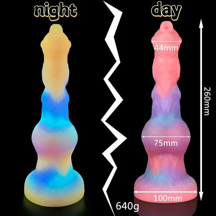 Fluorescent Bad Dragon Dildo Huge Luminous Dildos for Women Silicone Suction Cup Dog Anal Plugs Masturbator Sex Toys for Couples
