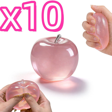 Squishy Pink Apple Stress Ball Soft Fidget Sensory Toy Suitable Autism Relief Simulated Slow Rebound Squeeze Toy Adult Kids Gift