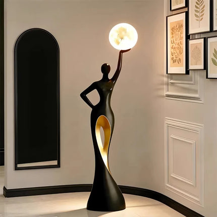 Large Figure Sculpture Art Ornament Creative Floor Lamp Modern Light Luxury Home Living Room Soft Decoration High-end Gifts