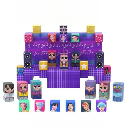 64/100/150 PCS Magnetic Blocks Build Set Bricks Tiger Figure Boy Girl DIY STEM Montessori Sensory Cubes Toddlers Education Gift