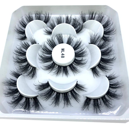 New 5 pairs 8-25mm natural 3D false eyelashes fake lashes makeup kit Mink Lashes extension mink eyelashes maquiagem
