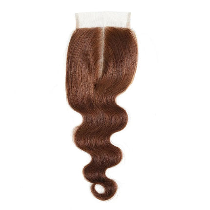 Chocolate Brown 4x4 5x5 Lace Closure Human Hair Body Wave 4# Brown 13x4 Lace Frontal PrePlucked For Black Women 10-22 Inch