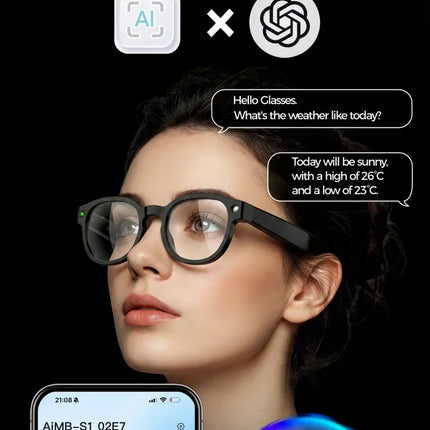 Lenovo AI Smart Glasses 4K 8MP Translation Camera Shooting Image Bluetooth Call Recording Music Smart Sunglasses 2026 New
