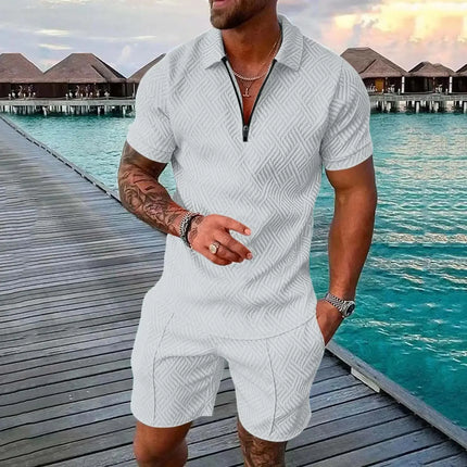 New 3D Digital Printed Men's Fashion Casual Sets Short Sleeve Polo Shirt Suit 2 Pcs Sets Sportwear Male Clothing Ropa Y2k Barata