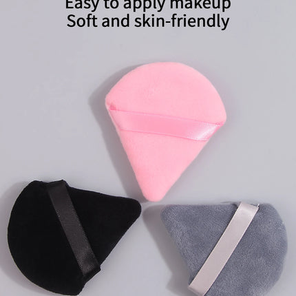 3 sets of best-selling triangular flocking powder puffs,soft and portable loose powder and loose powder setting and makeup tools