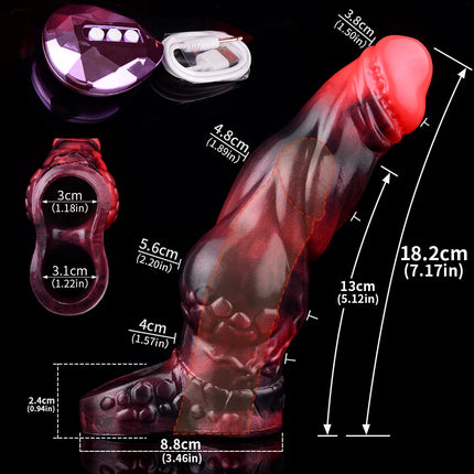 FAAK Remote Control Vibrating Silicone Cock Sleeve 2 Sizes Penis Extender Fantasy Hollow Horse dildo Vibrator Adult Sex Toys