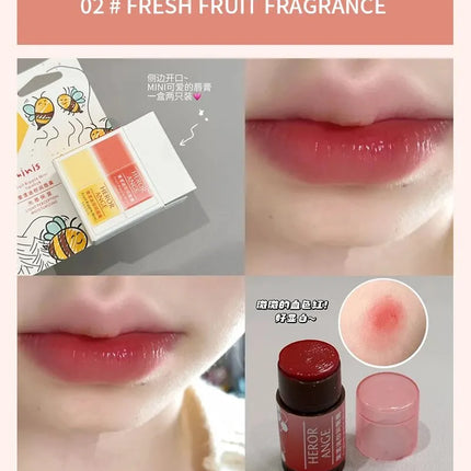 HERORANGE HR603 Fruit Mini Lip Balm Two Pack Set Moisturizing Lipstick Moisturizing Autumn and Winter Lip Mask Anti-Drying