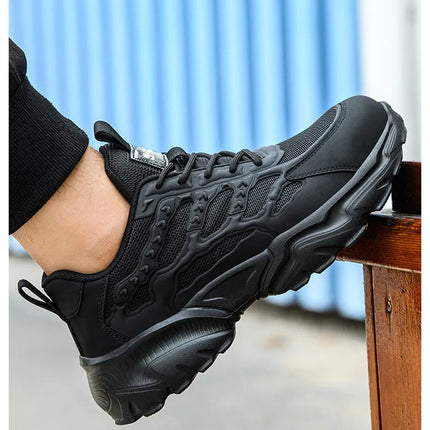 white work shoes lightweight comfortable safety shoes man women work shoes with a steel toe puncture proof safety work sneakers