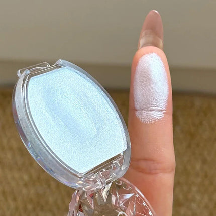 Glitter Highlighter Face Shimmer Long Lasting Waterproof Monochrome Pearlescent Shining Blue Highlighter Contouring Makeup Women