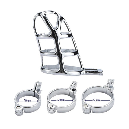Sex Toys Men Stainless Steel BDSM Metal Urethra Chastity Lock Penis Bondage Adult Chastity Cage Cock Restriction Abstainer Toy