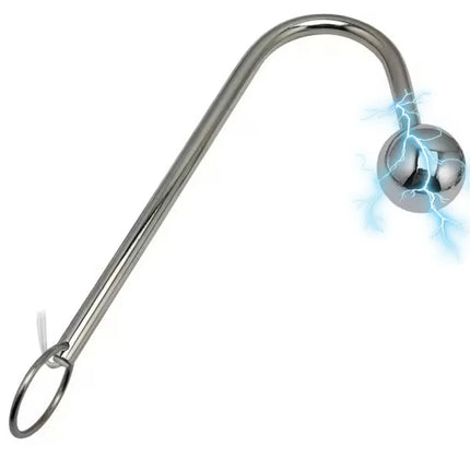 3 size metal Electro Shock anal beads hook butt plug massager electric shock anal hook medical device sex toy