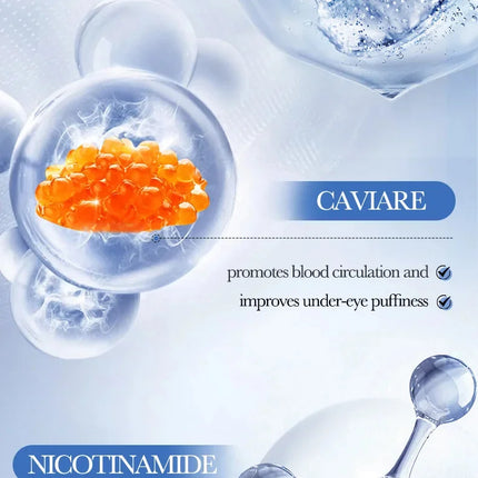 Caviar Eye Bag Removal Cream Hyaluronic Acid Anti-Wrinkle Firming Skin Fade Fine Lines Anti Dark Circle Puffiness Eye Care 20g
