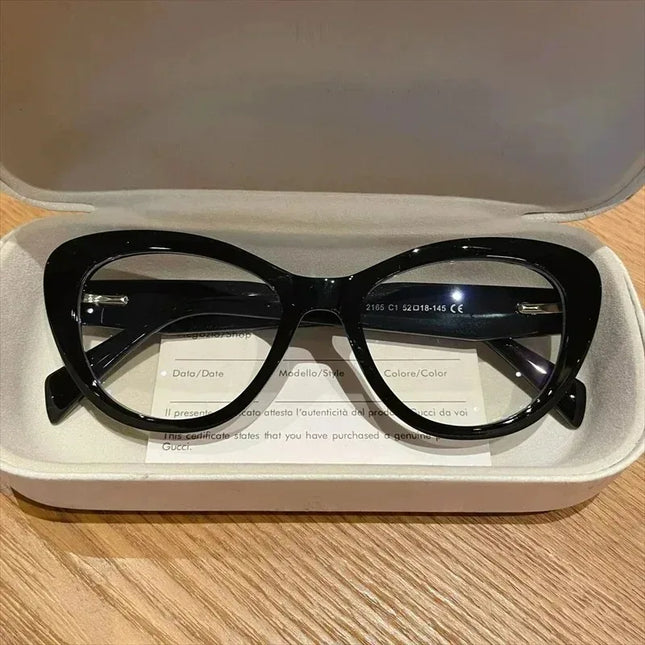 EYORA Fashion Women Cat Eye Anti Blue Ray Reading Glasses Anti-Reflection Myopia Eyewear Photochromic Progressive Eyeglasses