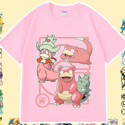 Pokémon Anime Umbreon Printing Oversized Cotton T-shirt Men and Women Comfortable Fashion Y2K Children's Clothing Summer T-shirt