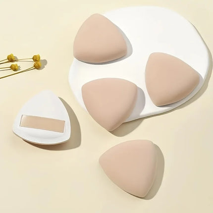 5 Pcs Soft Reusable Triangle Powder Puff Set,  Makeup Sponge Beauty Egg Blenders For Liquid Foundation Powder