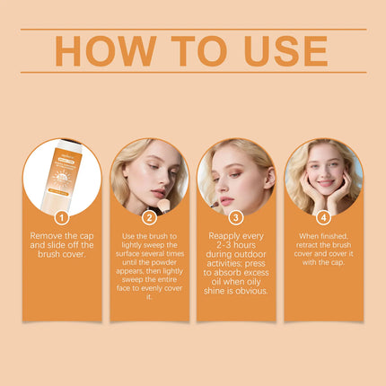 8g SPF 50+ Sunscreen Setting Powder Translucent Oil Control Matte Finish Long Lasting Breathable Outdoor Face Makeup Loose