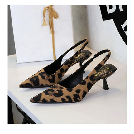 Banquet High Heels For Women Simple Slim Heels With Empty Pointed Toe Shoes With Tripping Temperament Fashionable Women's Shoes