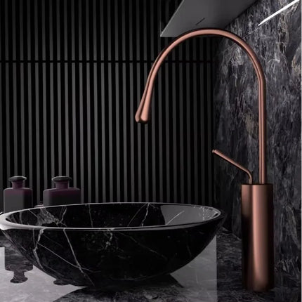 Brushed Rose Gold Bathroom Faucet Brushed Gold Basin Faucet  Hot  Cold Sink Faucet Brass Lavotory Faucet Swivel Sink Water Crane