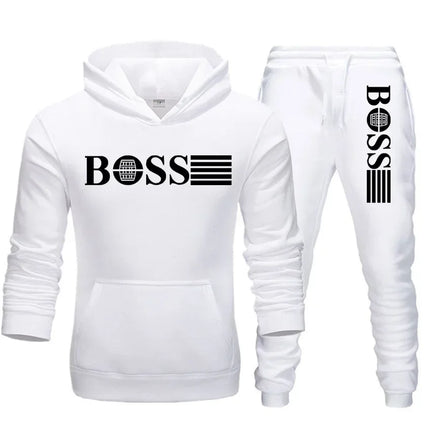 Two-piece fitness sets for autumn and winter, casual sportswear for men and women, and fashionable hooded sweatshirts