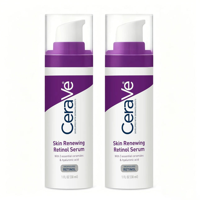 CeraVe Retinol Face Serum, Hyaluronic Acid Niacinamide Formula, Daily Facial Skin Care Essence, 1 Oz