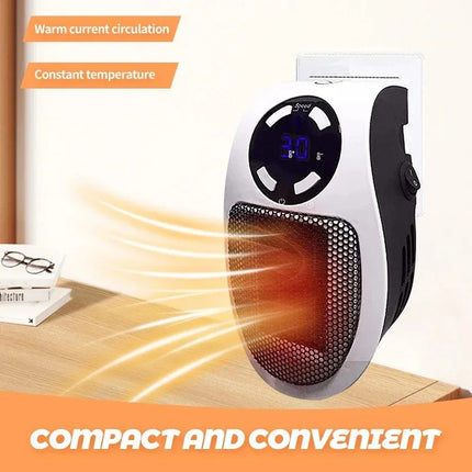 Energy Saving PTC Heater Low Noise Desktop Portable Warm Air Blower for Office Bedroom Personal Heating Fan