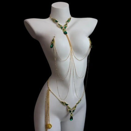 Emerald with Diamond Accents Nipple Clamps and Collar 5 Styles BDSM Nipple Stimulation Sexy Accessories for Women Adult Sex Toys