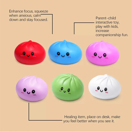New Squishy Dumpling Toy Squeeze Toy Stress Relief Ornament Food Shape Slow Rebound Squishy Fidget Fun Gifts 2026