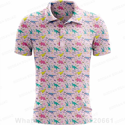 Summer Fashion Golf Polo Tee Shirts Teen Kids Polo Shirt Short Sleeve Quick Dry Team T-shirt Boys Fishing Golf T-shirt Clothing