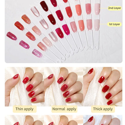 BORN PRETTY 1 Bottle 10ml Fluttering Flakes Jelly Gel Polish Semi Permanent Nail Art Manicure Soak Off LED Nail Supplies Vernis