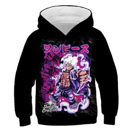 One Piece Kids Hoodie Sweatshirt One Piece Boys Girls 3D Printing Sport Sweater Cosplay Costume Children Pullovers Tops