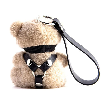 BDSM Erotic Sex Toys Plush Bear Valentines Gifts Toy Couple Pendant PU Leather Restraints Bondage Set