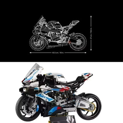 Motorcycle Building Bocks Simulation Motorcycle Model Collectible Model Decoration Difficult Toys Boys Educational Creature Gift
