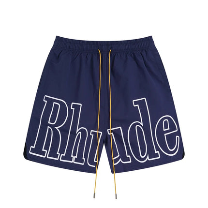 American Rhude Shorts Casual Loose Breathable Multi-color Trendy Mesh Beach Sports Shorts