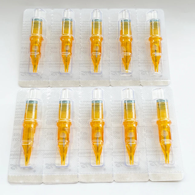 100/50/10 PCS Tattoo Needle Cartridge Tip Replacement 0.35MM RL/RS/RM/M1 For Permanent Makeup MTS Tattoo Machine Kit Eyebrow