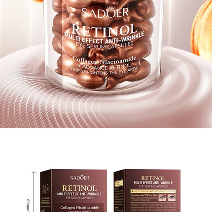 SADOER Retinol Eye Serum for Eyes skincare Anti Dark Circles Moisturizing Firming Nourishing Eye Cream Skin Care Products