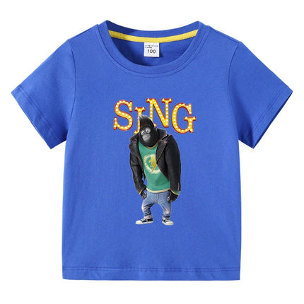 Kids Clothing Short Sleeve t shirts Sing Movie Graphic Children's Summer Casual Cute Cotton Tee