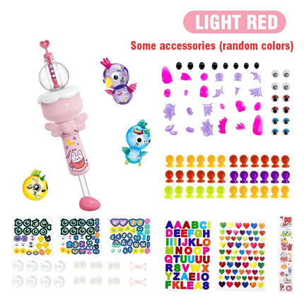 DIY Inflatable Toy Set Creative Handmade Balloon Inflator Machine for Kids Magical Bobo Sticky Balloon Craft Kits for Beginners