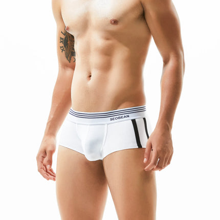 Simple solid color, men's boxers, cotton, men's U-convex shorts, comfortable men's boxers 80207