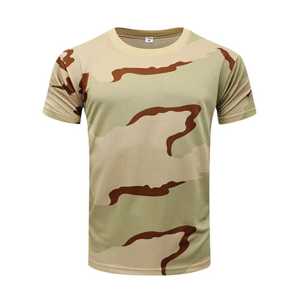 2026 New Summer Hunting Camouflage T-shirt Men Breathable Tactical Combat T Shirt Sport Camo Outdoor Multicam Tees