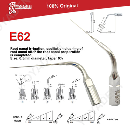 Woodpecker Tips DTE Dental Ultrasonic Endo Scaler Tips Scaling Tips Fit EMS UDS NSK SATELEC Scaler Handpiece Dentistry Tools