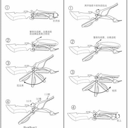 Multi functional scissors, outdoor scissors straight blade, high hardness folding blade