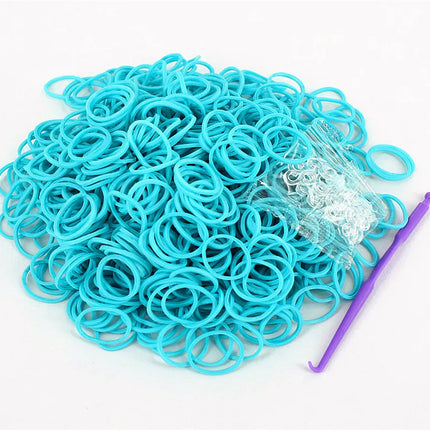 600Pcs Rainbow Rubber Band Loom -DIY Necklace S-clip Girl Rubber Band Bracelet Toys Bracelet Weaving DIY Crafting Tools