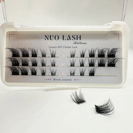 Nuo Cluster Eyelash Thin Band Natural Look Wholesale Diy Pre-cut Lash Extensions Super Soft Segment Lash Clusters Private Label