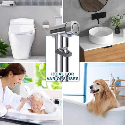 Handheld toilet nozzle pressurization spray suit double outlet angle valve wall mounted double outlet toilet accessories