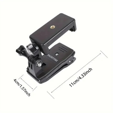 Anti-Slide Backpack Strap Clip Mount Adjustable Phone Holder for IPhone 15 Pro Max Samsung Outdoor Live Video Stand Clamp Mount