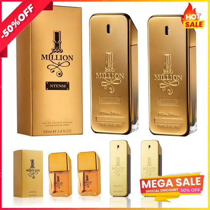 1 Million Perfume Man Gold One Million Men's Cologne Luxury Woody Fragrance Eau De Toilette Long Lasting Premium Perfume 100ml