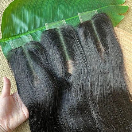 2x6 HD Lace Closure Straight Human Hair Pre Plucked Deep Parting Real HD Swiss Lace Raw Virgin Hair Invisible Melt Skin Hairline